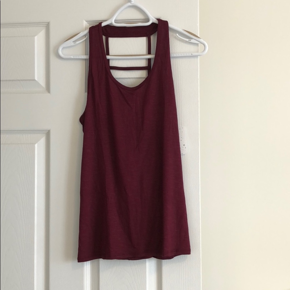 Burgundy Whisper Workout Tank Top